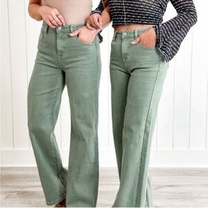 Green Flare & Wide Leg Jeans